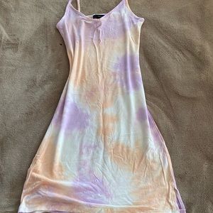 Pastel summer mini dress.